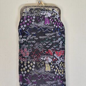 An Optical Fashion by Rosanne Black Pattern Glasses Case Vintage